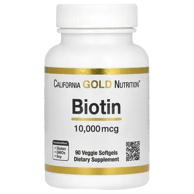 Біотин California Gold Nutrition Biotin 10 000 мкг вег. капсули №90