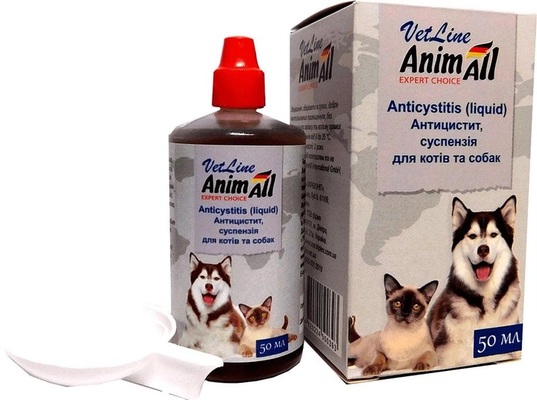 Антицистит AnimAll VetLine суспензия для кошек и собак, 50 мл