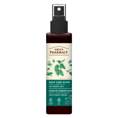 Эликсир Green Pharmacy Крапива и репейное масло для ежедневного ухода за нормальными волосами, 150 мл