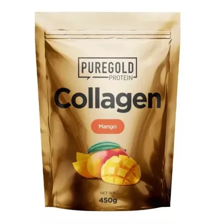 Колаген Pure Gold Collagen Mango з гіалуроновою кислотою, вітаміном С та цинком, зі смаком манго,  450 г