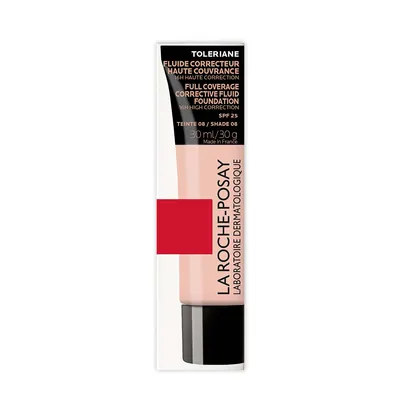 Тональний флюїд La Roche-Posay Toleriane Teint коригуючий, високої покривної здатності для чутливої шкіри , SPF25, відтінок 8, 30 мл