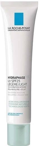 Крем для лица La Roche-Posay Hydraphase HA UV Legere SPF25 легкий увлажняющий для обезвоженной кожи лица, 40 мл