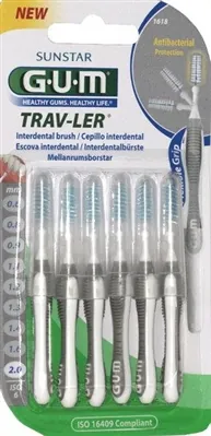 Інтердентальні щітки GUM Trav-Ler, 2,0 мм, 6 шт
