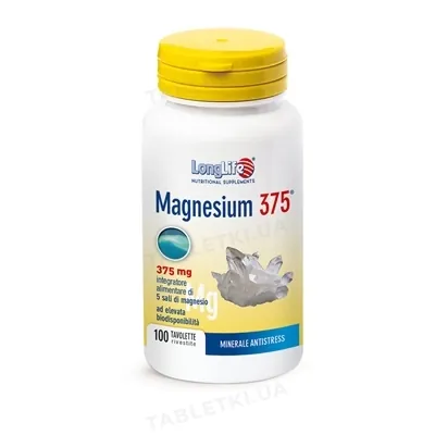 Лонг Лайф Magnesium капсули по 375 мг №100