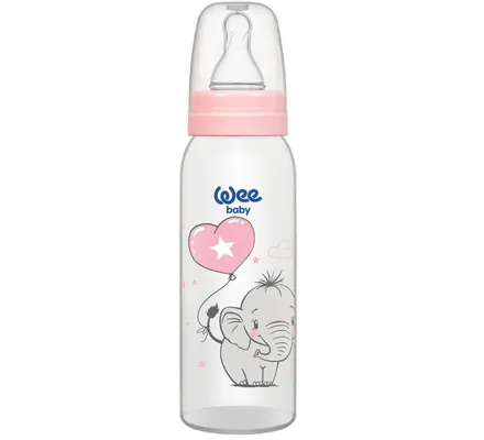 Пляшечка для годування Wee Baby Classic PP, силіконова соска №1, 250 мл