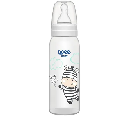 Пляшечка для годування Wee Baby Classic PP, силіконова соска №1, 250 мл