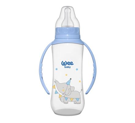 Бутылочка для кормления Wee Baby Classic PP с ручками, силиконовая соска №2, 270 мл