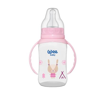 Бутылочка для кормления Wee Baby Classic PP с ручками, силиконовая соска №2, 150 мл