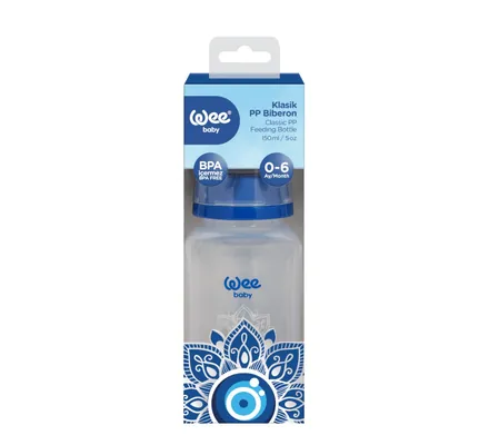 Пляшечка для годування Wee Baby Classic PP Evil Eye (268) 0-6 місяців, силіконова соска №1, 150 мл
