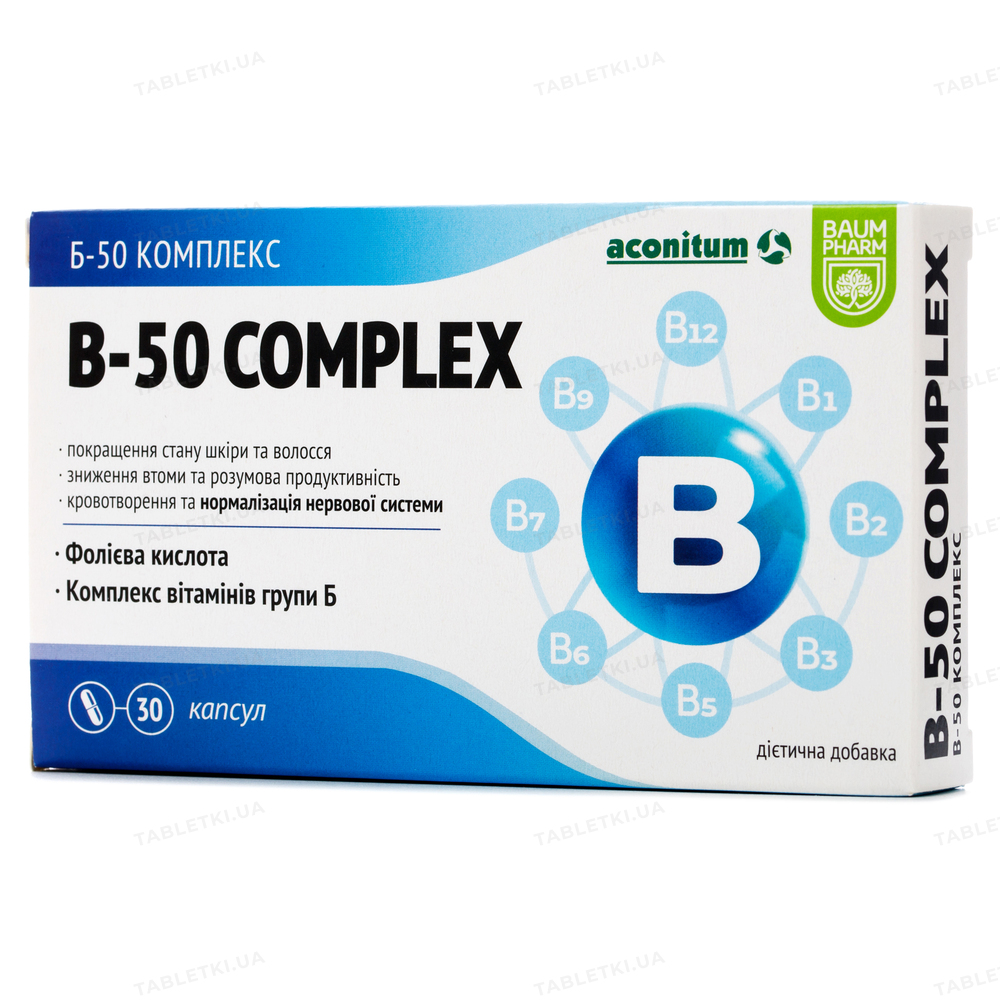 Baum Pharm В-50 Комплекс: інструкція + ціна від 329 грн в аптеках ...