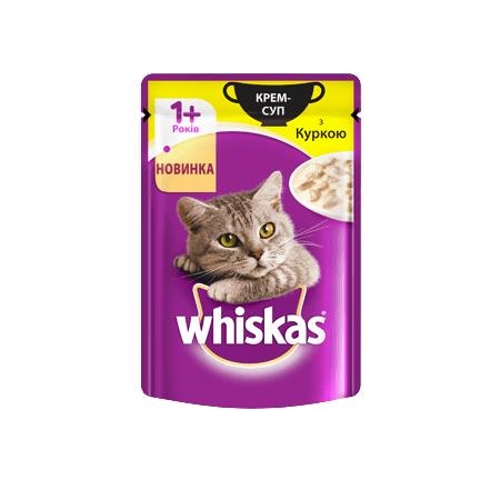 Корм влажный для кошек Whiskas крем-суп с курицей, 85 г