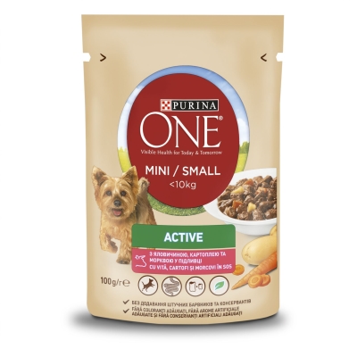 Корм влажный для собак Purina One Mini Active с говядиной и картофелем, 100 г