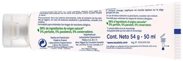 Крем під підгузок Mustela Bebe 1-2-3 вітамінізований захисний, 50 мл