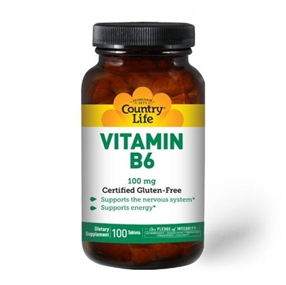 Витамин В6 Country Life Vitamin B6 100 мг, 100 таблеток