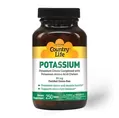 Калій Country Life Potassium 99 мг, 250 таблеток