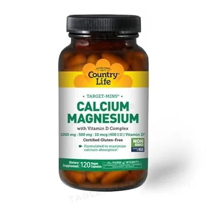 Кальцій, Магній з вітаміном Д Country Life Calcium Magnesium, з вітаміном D капсули №120