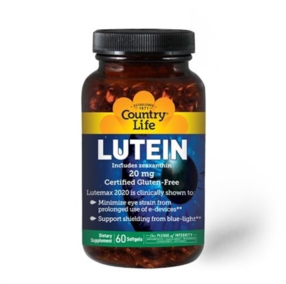 Лютеин Country Life Lutein 20 мг, 60 капсул