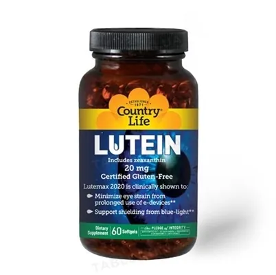 Лютеїн Country Life Lutein 20 мг, 60 капсул