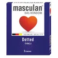 Презервативи Masculan Dotted тип 2 з пухирцями, 3 штук