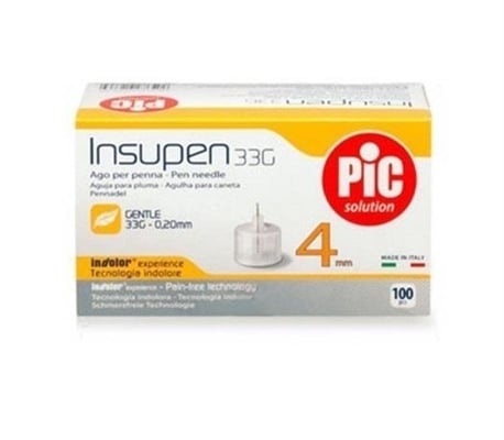 Игла для шприц-ручки Insupen G33 (0,20 х 4мм), 100 штук