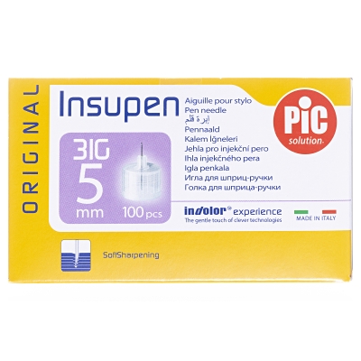 Игла для шприц-ручки Insupen G31 (0,25 x 5 мм), 100 штук