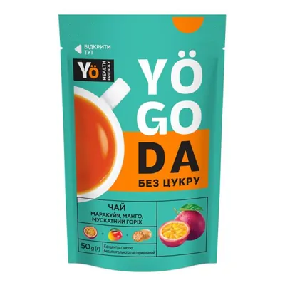 Чай-концентрат Yogoda без цукру маракуйя, манго, мускатний горіх, 50 г