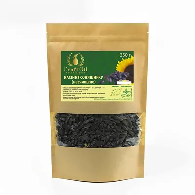 Насіння соняшнику в шкаралупі Craft Oil, 250 г