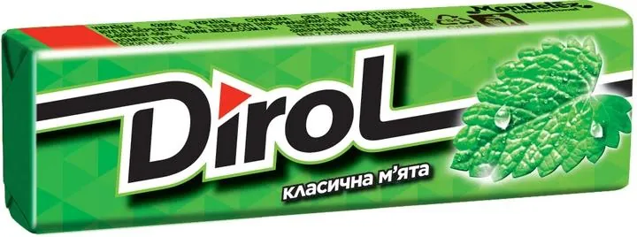 Жувальна гумка Dirol класична м'ята, 14 г