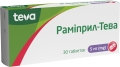 Раміприл-Тева таблетки по 5 мг №30 (10х3)