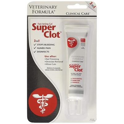 Гель для обработки ран Veterinary Formula Clinical Care Super Clot кровоостанавливающий, обезболивающий, дезинфицирующий, 28 г