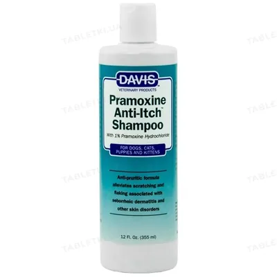 Шампунь Davis Pramoxine Anti-Itch від свербежу з 1% піридоксину гідрохлоридом для собак та котів, 355 мл