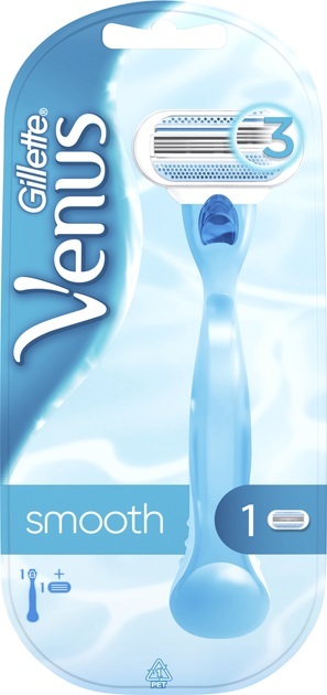 Станок для бритья (бритва) Venus 3 Smooth с 1 сменным картриджем женский