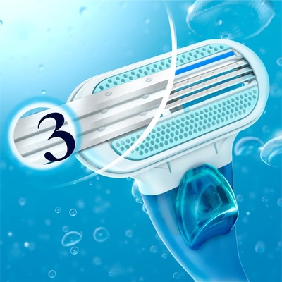Станок для бритья (бритва) Venus 3 Smooth с 1 сменным картриджем женский