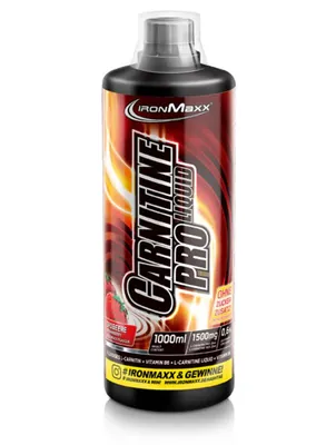 Жироспалювач IronMaxx Carnitine Pro Liquid Полуниця, 1000 мл (пляшка)