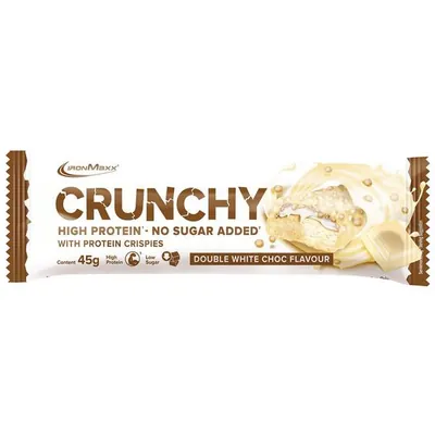Батончик протеїновий IronMaxx Crunchy Подвійний білий шоколад, 45 г