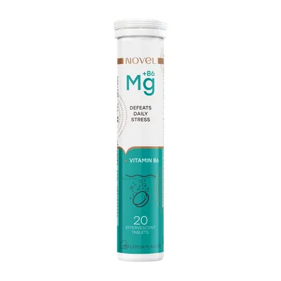 Вітаміни Novel Defeats Daily Stress Magnesium + B6 таблетки шипучі №20