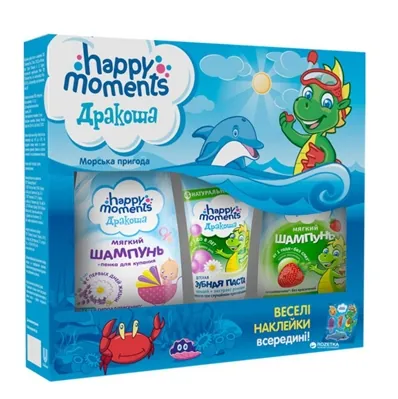 Набір подарунковий Дракоша Happy Moments Морські пригоди (шампунь + зубна паста)