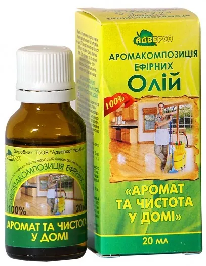 Аромакомпозиція ефірних олій Адверсо Аромат та чистота у домі, 20 мл