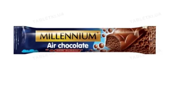 Шоколад Millennium Air chocolate пористий молочний, 32 г