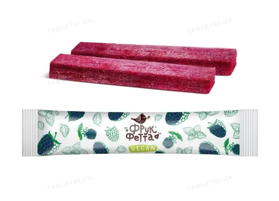 Цукерки Фрукфетта Vegan ожина-м'ята, 20 г