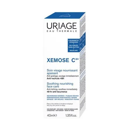 Крем для обличчя Uriage Xemose C8+ заспокійливий живильний догляд для дуже сухої шкіри, 40 мл