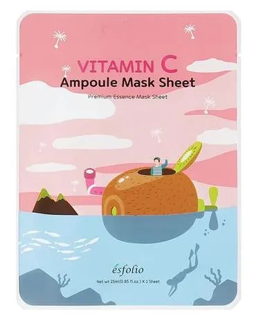 Маска тканинна для обличчя Esfolio Vitamin C Ampoule Mask Sheet з вітаміном С, 25 мл