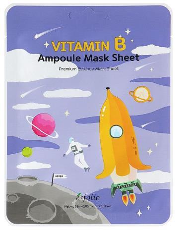 Маска тканевая для лица Esfolio Vitamin В Ampoule Mask Sheet с витамином В, 25 мл