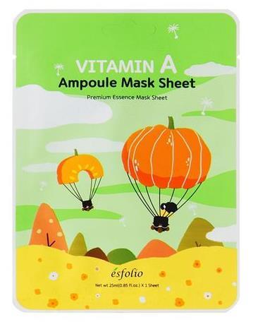 Маска тканевая для лица Esfolio Vitamin А Ampoule Mask Sheet с витамином А, 25 мл