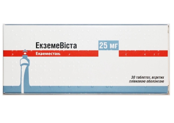 Екземевіста таблетки, в/плів. обол. по 25 мг №30 (10х3)