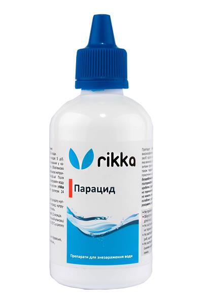 Парацид Rikka для обеззараживания аквариумной воды, 100 мл
