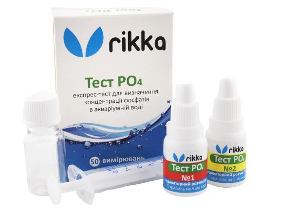 Тест PO4 Rikka для определения концентрации фосфатов в аквариумной воде