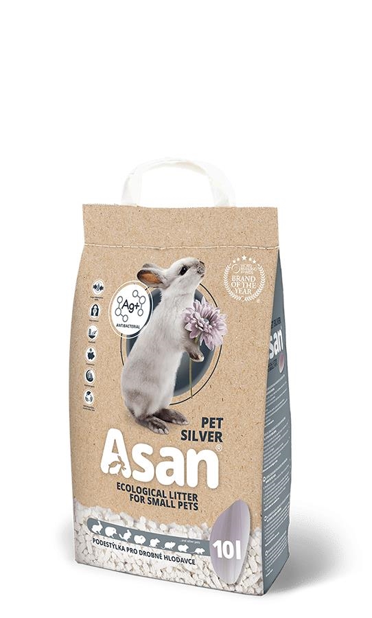 Наполнитель для домашних животных Asan Pet Silver целлюлоза, 10 л