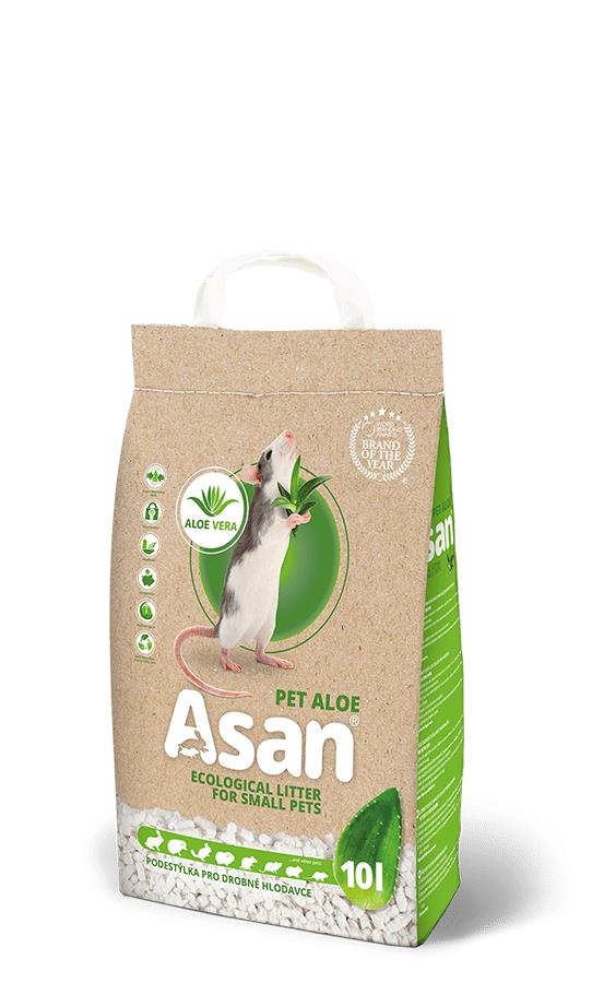 Наполнитель для грызунов Asan Pet Aloe целлюлоза, 10 л