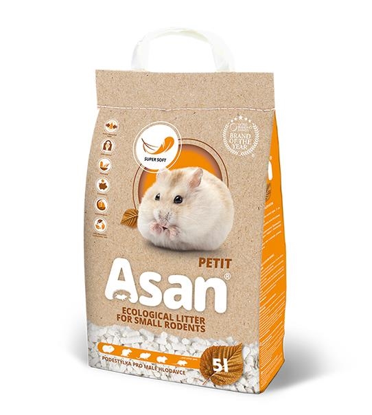 Наполнитель для мелких грызунов Asan Petit целлюлоза, 5 л
